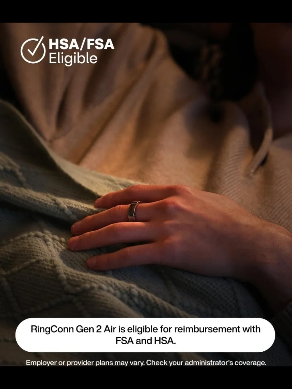 Ringconn 1 Smart Health Ring in Gold - Activity & Sleep Tracker